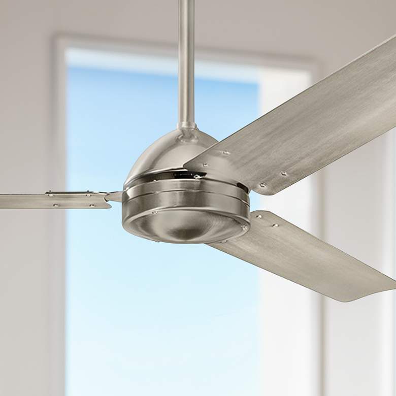 Image 1 56 inch Kichler Todo Brushed Steel Modern Ceiling Fan with Wall Control