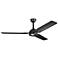 56" Kichler Todo™ Satin Black Ceiling Fan with Wall Control