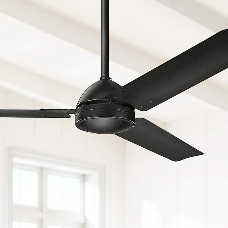 Image 1 56 inch Kichler Todo&#8482; Satin Black Ceiling Fan with Wall Control