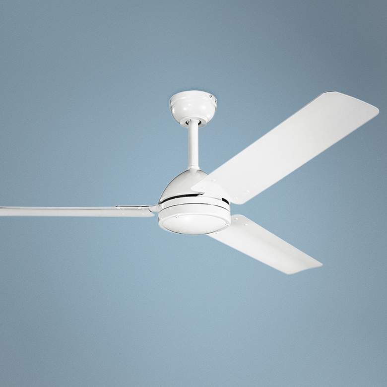 Image 1 56 inch Kichler Todo Textured White Modern Ceiling Fan with Wall Control