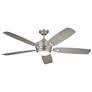 56" Kichler Tranquil Brushed Nickel LED Damp Ceiling Fan with Remote