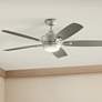 2_56" Kichler Tranquil Brushed Nickel LED Damp Ceiling Fan with Remote