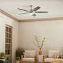 6_56" Kichler Tranquil Brushed Nickel LED Damp Ceiling Fan with Remote more views