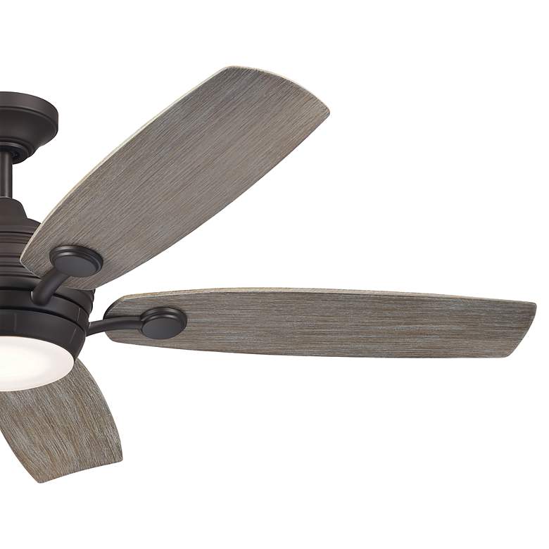 Image 6 56" Kichler Tranquil Olde Bronze LED Damp Ceiling Fan with Remote more views