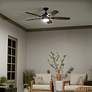 7_56" Kichler Tranquil Olde Bronze LED Damp Ceiling Fan with Remote more views
