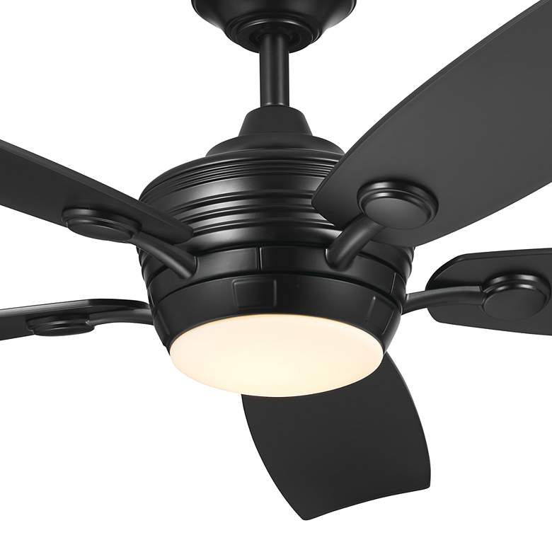 Image 4 56" Kichler Tranquil Weather+ Satin Black LED Wet Remote Ceiling Fan more views