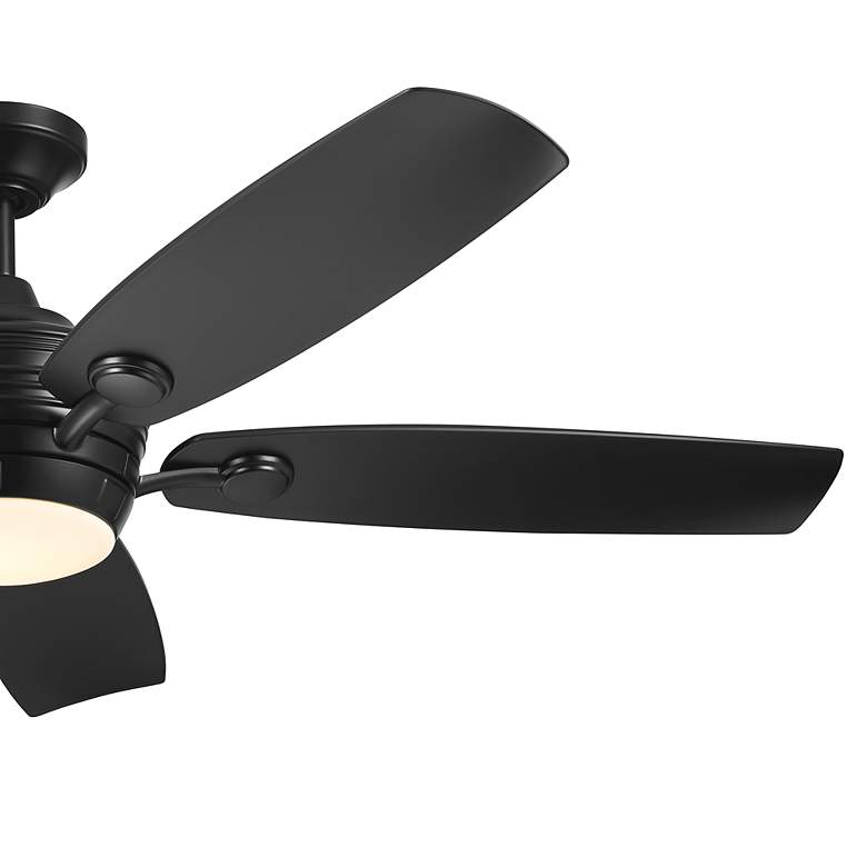Image 5 56 inch Kichler Tranquil Weather+ Satin Black LED Wet Remote Ceiling Fan more views