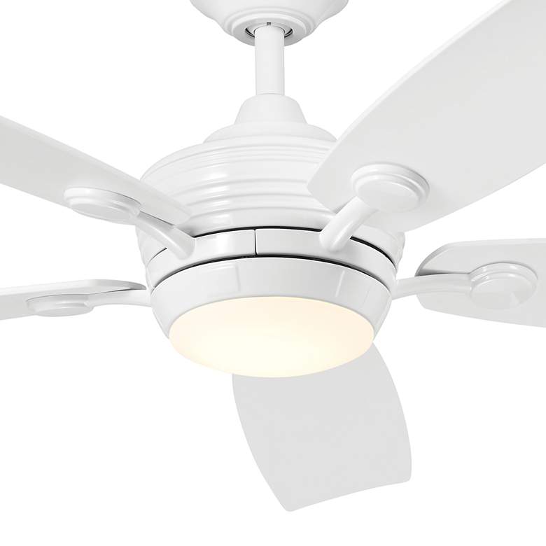 Image 3 56" Kichler Tranquil Weather+ White LED Wet Ceiling Fan with Remote more views