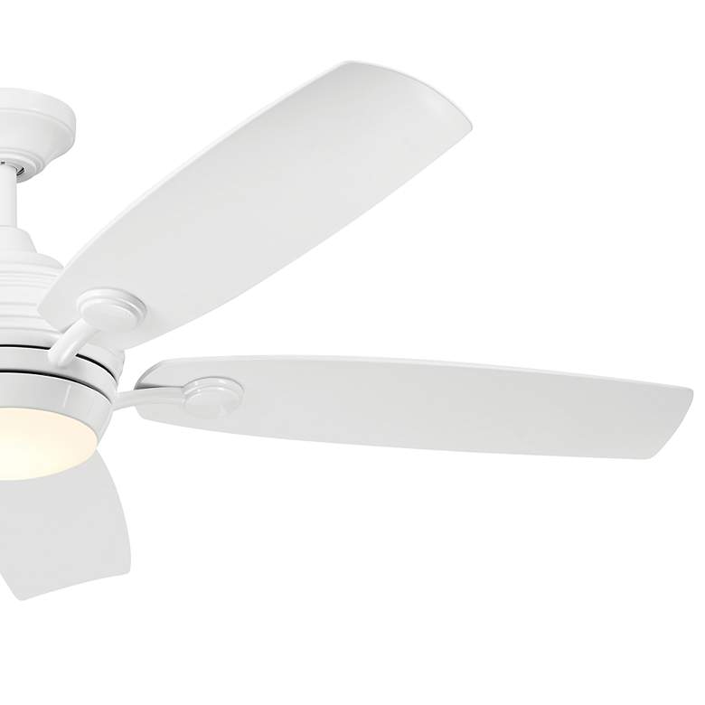 Image 4 56" Kichler Tranquil Weather+ White LED Wet Ceiling Fan with Remote more views