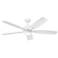 56" Kichler Tranquil White LED Damp Ceiling Fan with Remote