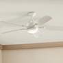 2_56" Kichler Tranquil White LED Damp Ceiling Fan with Remote