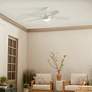 6_56" Kichler Tranquil White LED Damp Ceiling Fan with Remote more views