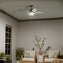 7_56" Kichler Tranquil White LED Damp Ceiling Fan with Remote more views