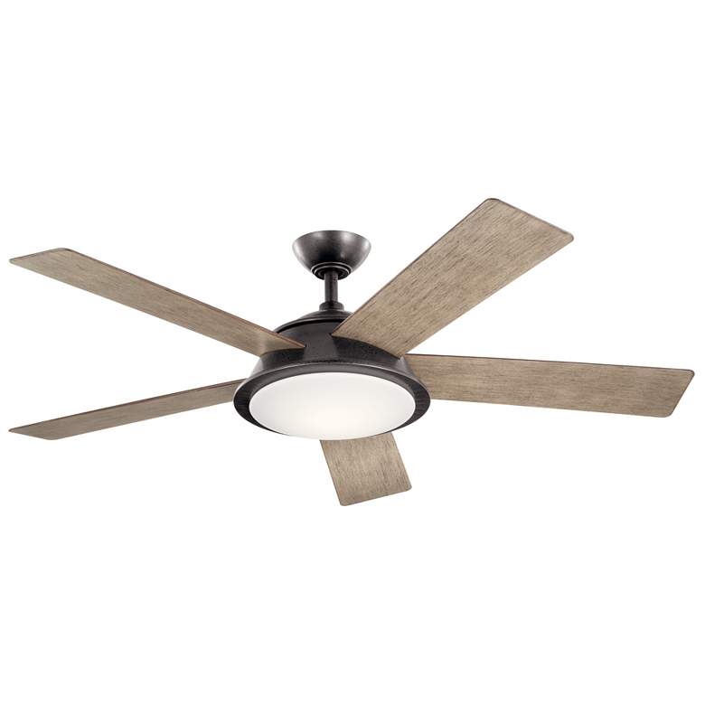 Image 3 56" Kichler Verdi Anvil Iron LED Damp Rated Ceiling Fan with Remote