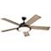 56" Kichler Verdi Anvil Iron LED Damp Rated Ceiling Fan with Remote