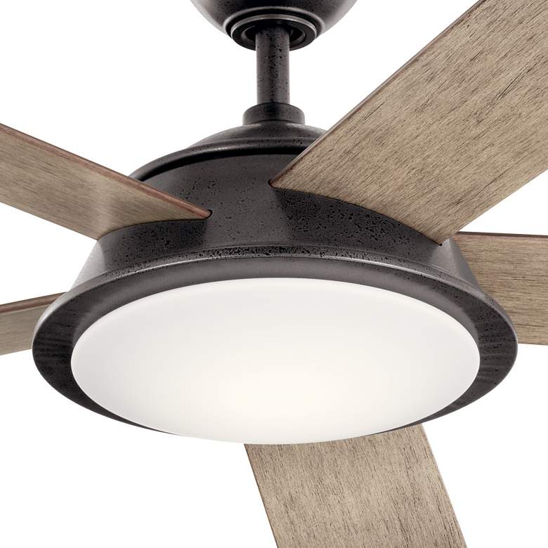 Image 5 56" Kichler Verdi Anvil Iron LED Damp Rated Ceiling Fan with Remote more views