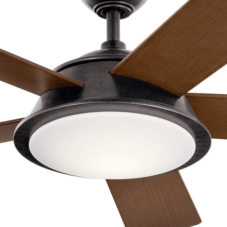 Image 6 56" Kichler Verdi Anvil Iron LED Damp Rated Ceiling Fan with Remote more views