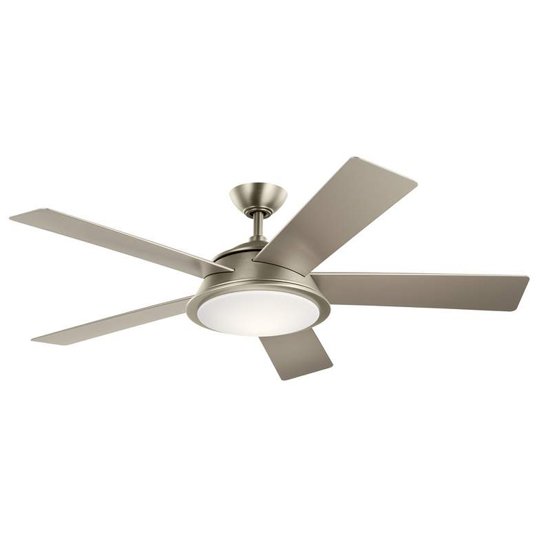 Image 3 56 inch Kichler Verdi Brushed Nickel Damp LED Ceiling Fan with Remote