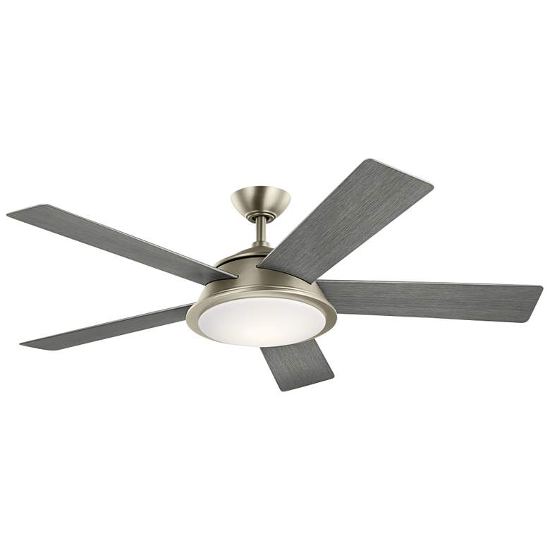 Image 4 56 inch Kichler Verdi Brushed Nickel Damp LED Ceiling Fan with Remote more views