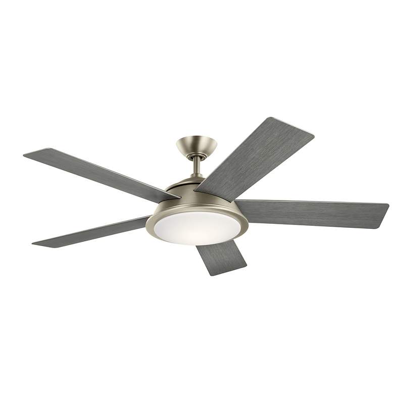 Image 4 56 inch Kichler Verdi Brushed Nickel Damp LED Ceiling Fan with Remote more views