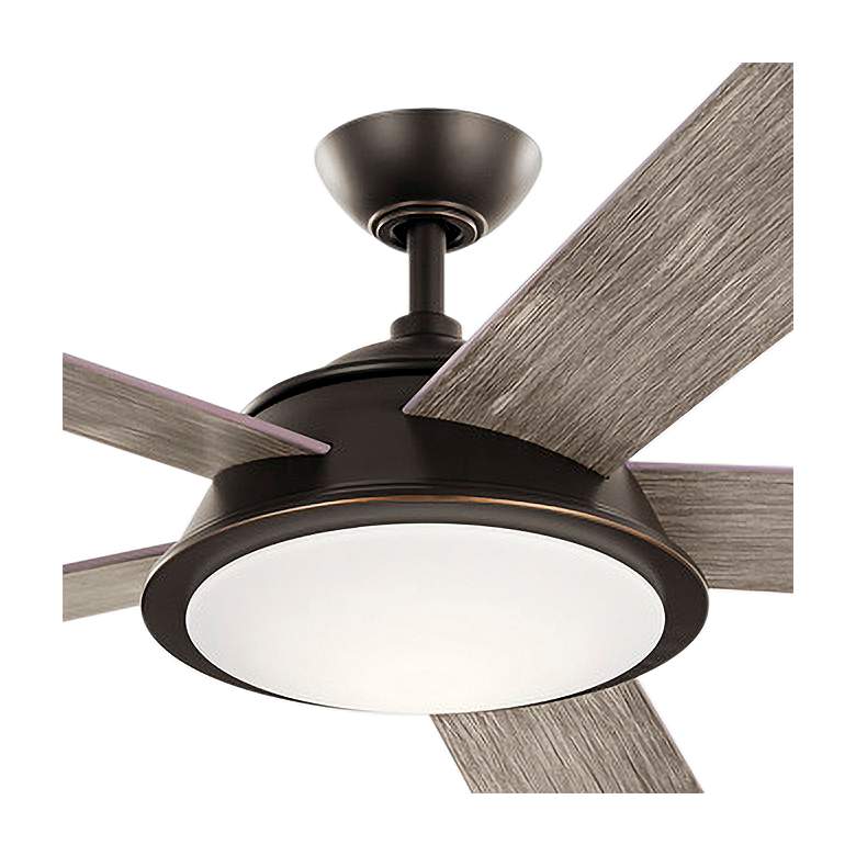 Image 4 56 inch Kichler Verdi Olde Bronze Damp Rated LED Ceiling Fan with Remote more views