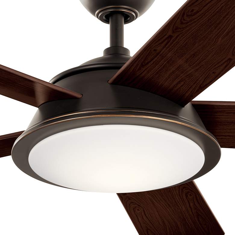Image 5 56 inch Kichler Verdi Olde Bronze Damp Rated LED Ceiling Fan with Remote more views