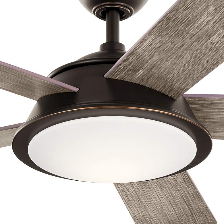 Image 6 56 inch Kichler Verdi Olde Bronze Damp Rated LED Ceiling Fan with Remote more views