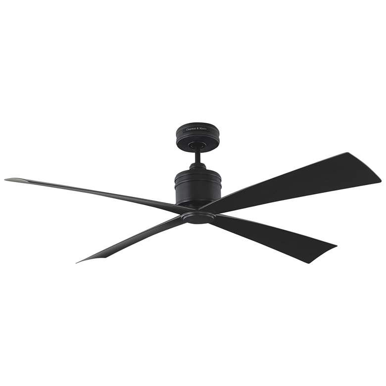 Image 2 56" Launceton Midnight Black Damp Rated Fan with Remote