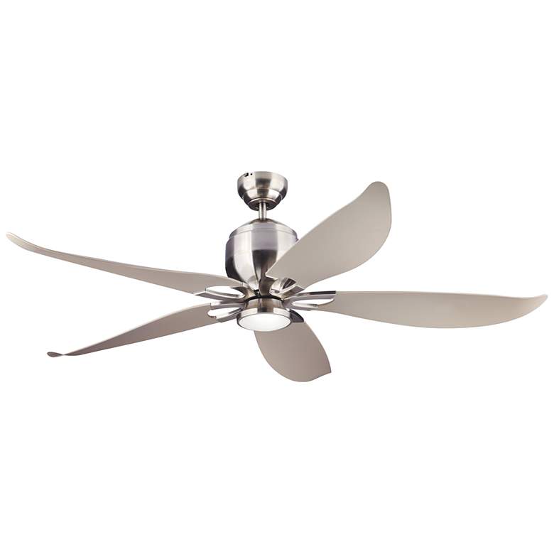 56 inch Lily Brushed Steel LED Ceiling Fan with Remote Control