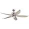 56" Lily Brushed Steel LED Ceiling Fan with Remote Control