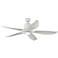 56" Lily Rubberized White Damp-Rated LED DC Ceiling Fan