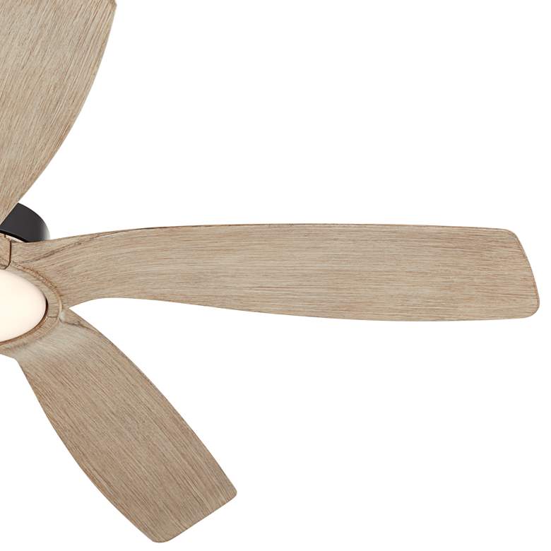 Image 4 56 inch Mach 5 Black and Distressed White Oak LED Damp Fan with Remote more views