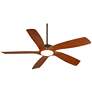 56" Mach 5 Oil-Rubbed Bronze and Koa LED Damp Ceiling Fan with Remote