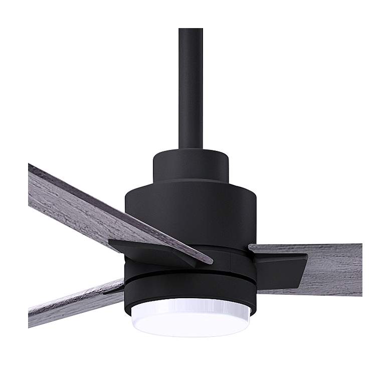 Image 3 56" Matthews Alessandra Black and Barnwood LED Ceiling Fan with Remote more views