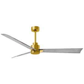 56" Matthews Alessandra Brass and Barnwood Ceiling Fan with Remote 56" Matthews Alessandra Brass and Barnwood Ceiling Fan with Remote