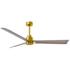56" Matthews Alessandra Brass and Gray Ash Ceiling Fan with Remote