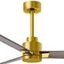 56" Matthews Alessandra Brass and Gray Ash Ceiling Fan with Remote
