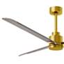 4_56" Matthews Alessandra Brass and Gray Ash Ceiling Fan with Remote more views