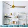 6_56" Matthews Alessandra Brass and Gray Ash Ceiling Fan with Remote more views