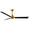 56" Matthews Alessandra Brass and Matte Black Ceiling Fan with Remote