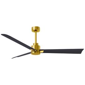 56" Matthews Alessandra Brass and Matte Black Ceiling Fan with Remote 56" Matthews Alessandra Brass and Matte Black Ceiling Fan with Remote
