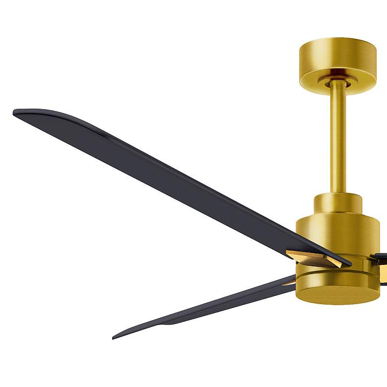 Image 4 56" Matthews Alessandra Brass and Matte Black Ceiling Fan with Remote more views
