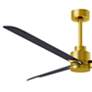 4_56" Matthews Alessandra Brass and Matte Black Ceiling Fan with Remote more views