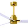 4_56" Matthews Alessandra Brass and Matte White Ceiling Fan with Remote more views