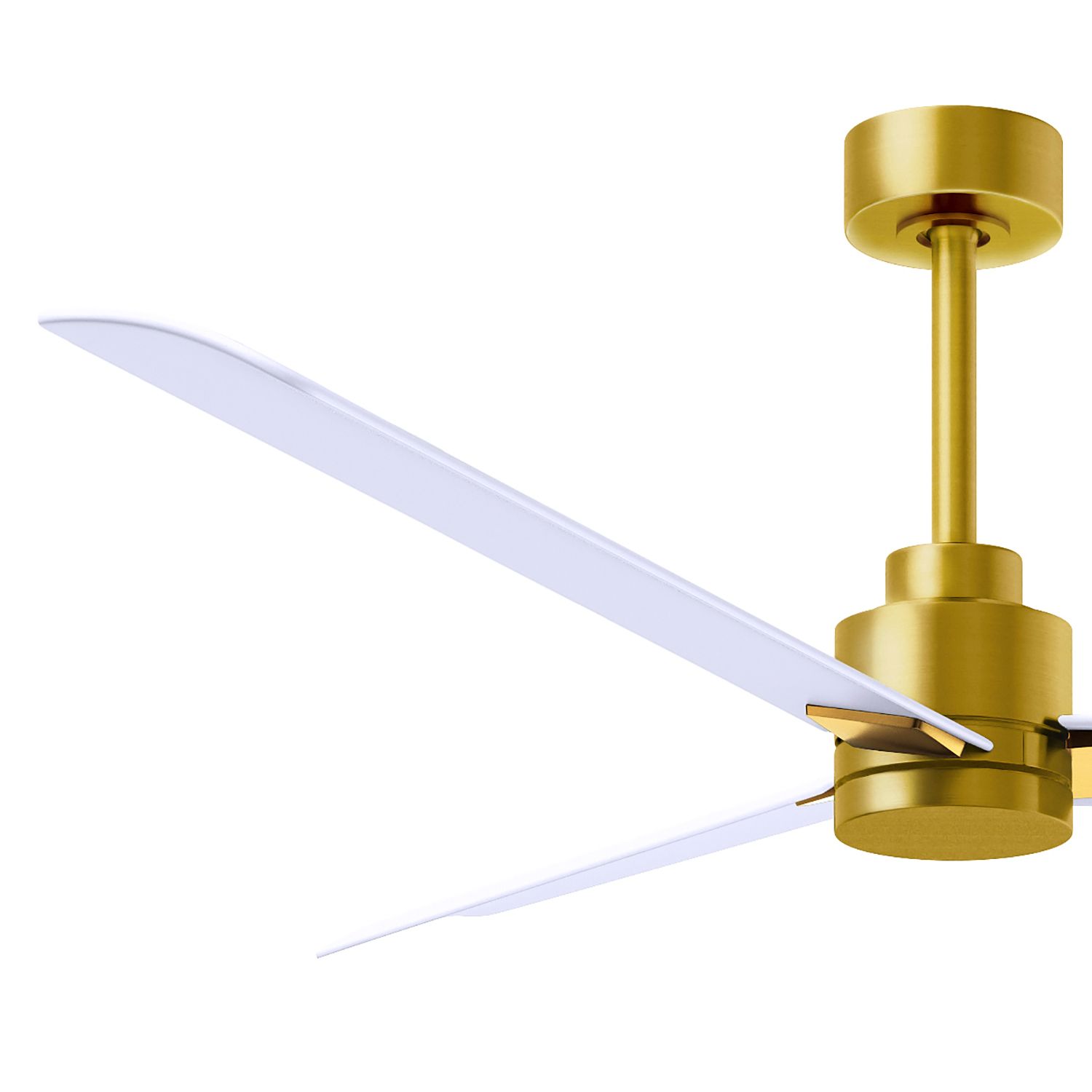 Image 5 56" Matthews Alessandra Brass and Matte White Ceiling Fan with Remote more views