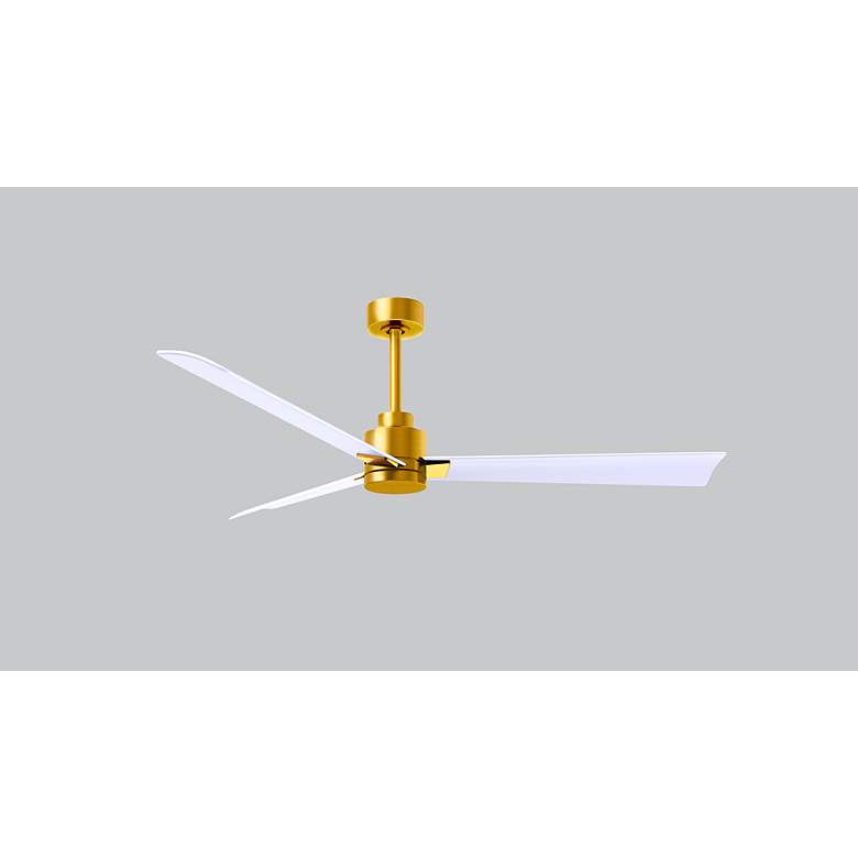 Image 7 56" Matthews Alessandra Brass and Matte White Ceiling Fan with Remote more views