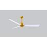 7_56" Matthews Alessandra Brass and Matte White Ceiling Fan with Remote more views
