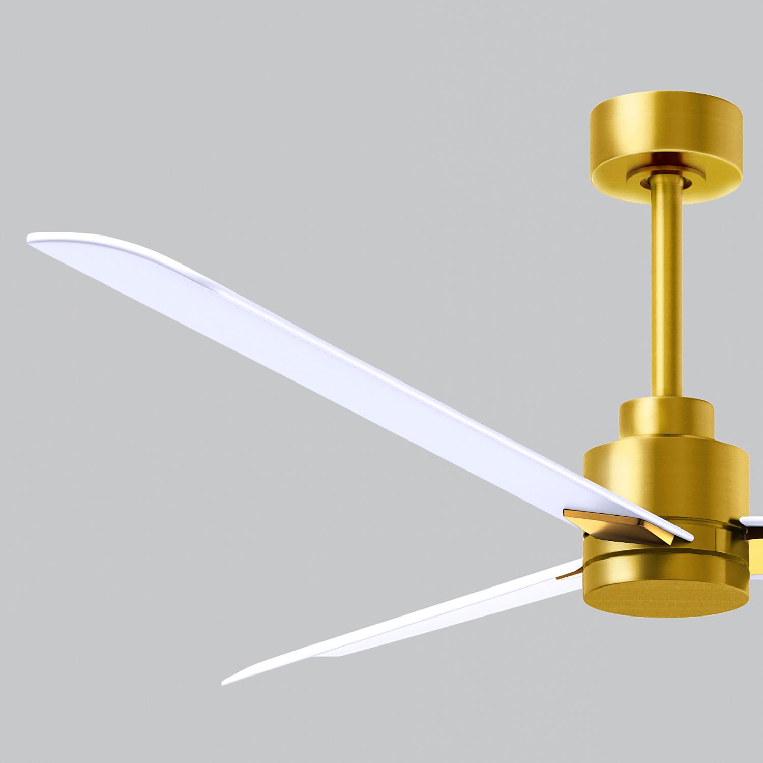 56" Matthews Alessandra Brass and Matte White Ceiling Fan with Remote