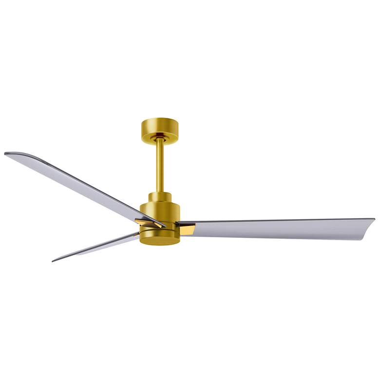 Image 1 56" Matthews Alessandra Brass and Nickel Ceiling Fan with Remote