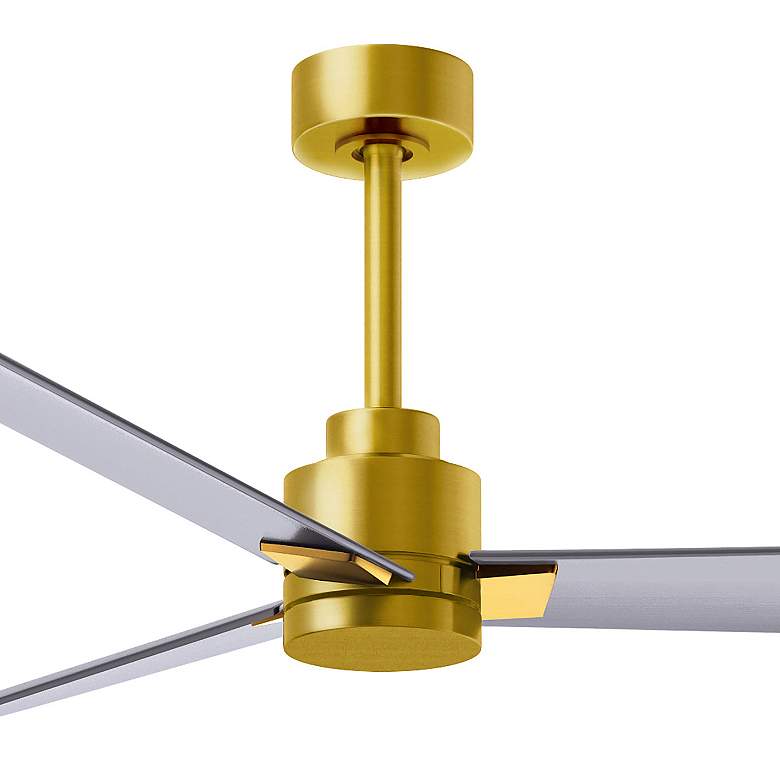 Image 3 56" Matthews Alessandra Brass and Nickel Ceiling Fan with Remote more views